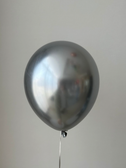 Silver Blue Balloon