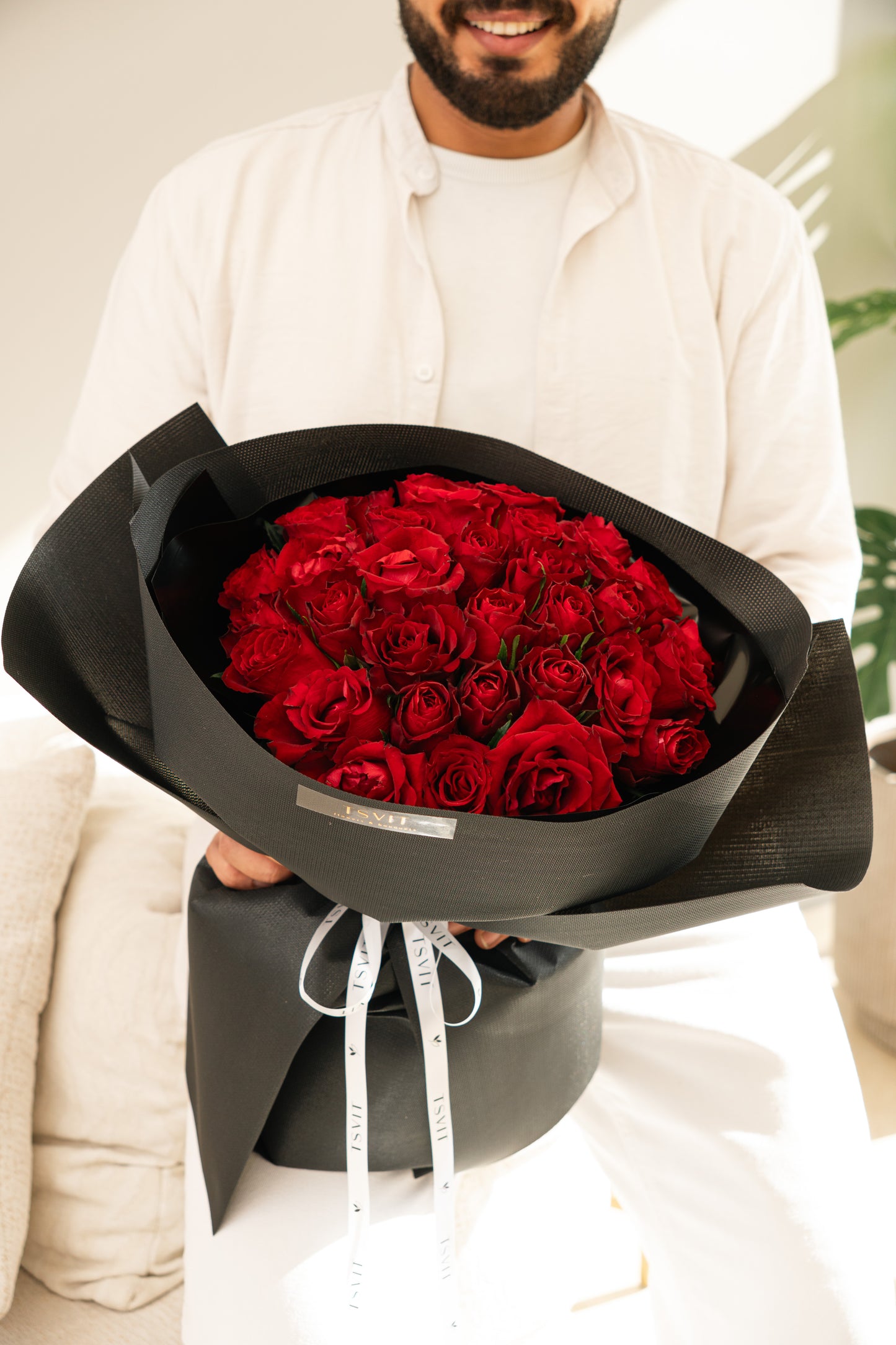 A bouquet of 51 roses