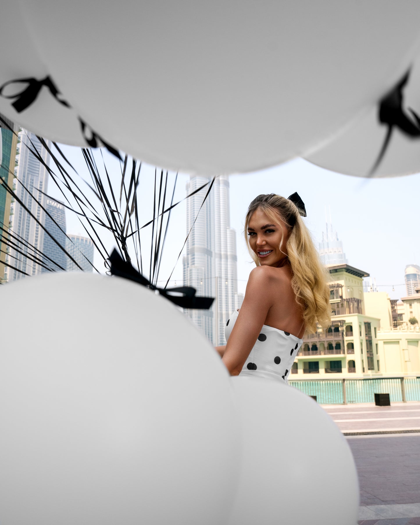 White Balloons with bows