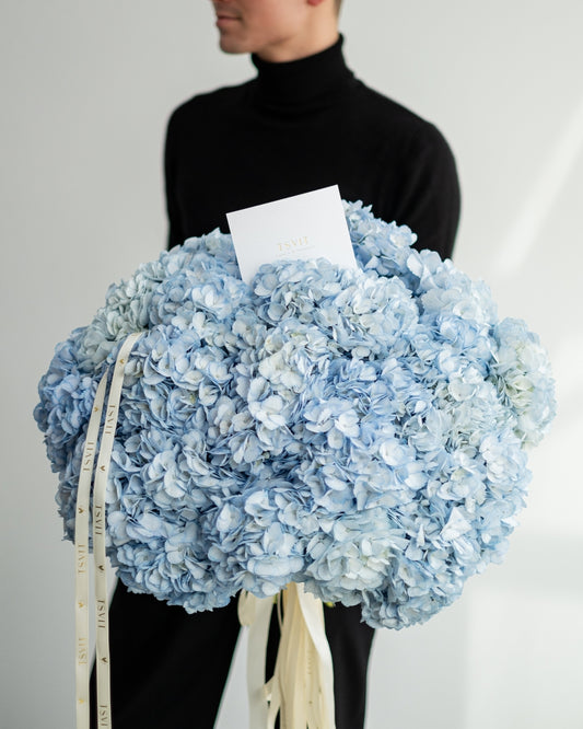 Blue Hydrangea Embrace Bouquet